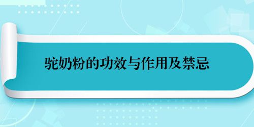 驼奶粉的功效与作用及禁忌