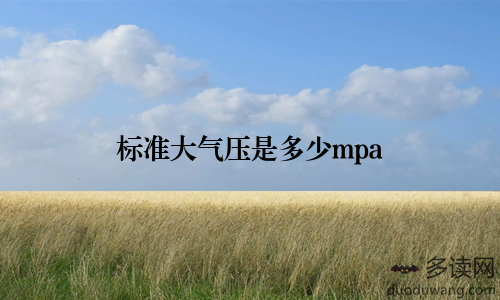 标准大气压是多少mpa