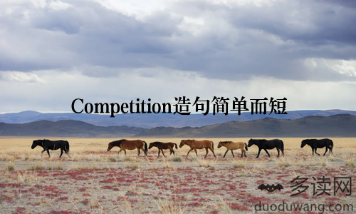 Competition造句简单而短